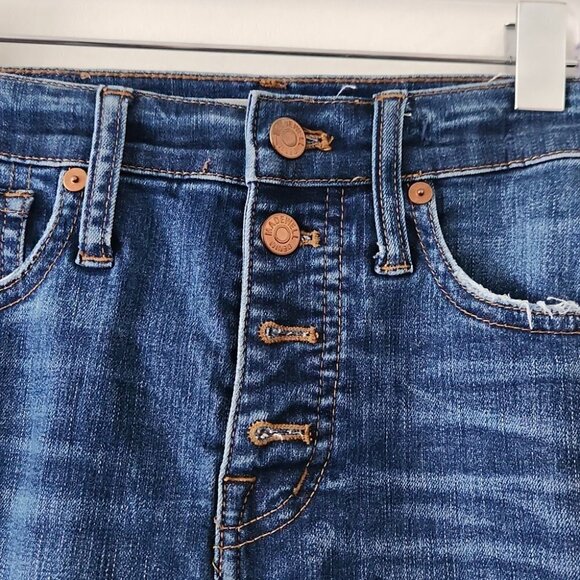 MADEWELL | 10" High Rise Skinny Jeans in Dewitt Wash Button Fly Size 25 - Picture 5 of 7